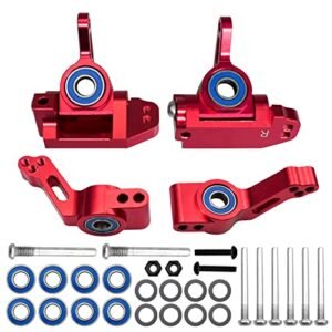 Traxxas 1/10 2WD Front Caster Block Steering Blocks Rear Stub Axle Carriers Kit with Ball Bearings Upgrade for Nitro RC Body Slash Stampede Rustler