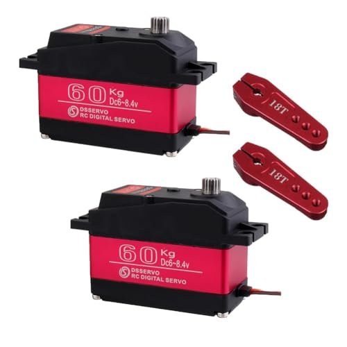 RCmall DS5160 SSG HV 60KG Large Torque Programmable Digital 270 Degree RC Servo 2Pcs Set for 1/5 Scale Nitro RC Truck