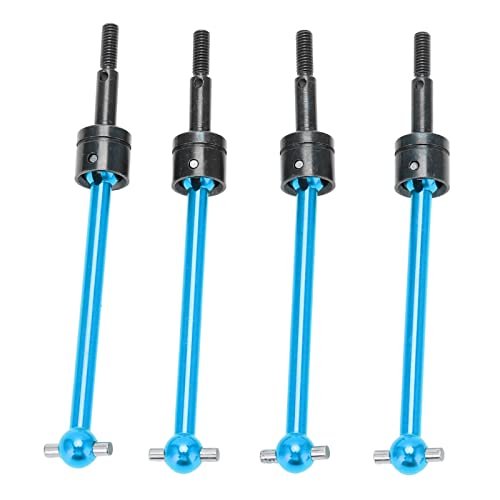 Aaron Rodgers RC Front Rear Axle Drive Shaft CVD Set 4Pcs Metal Universal CVD Drive Shaft Compatible with TT02B 1/10 RC Car Blue