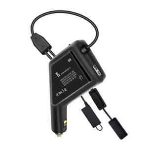 LYONGTECH DJI Mavic 3 Car Charger 3 in 1 12V Multi Fast Charging Hub with Dual Battery Ports and USB Output