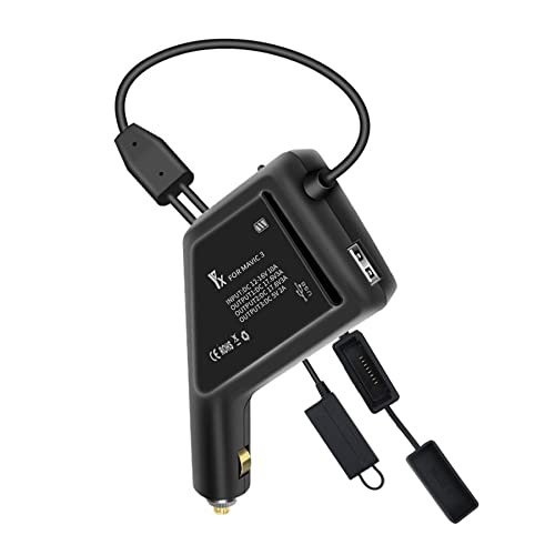 LYONGTECH DJI Mavic 3 Car Charger 3 in 1 12V Multi Fast Charging Hub with Dual Battery Ports and USB Output