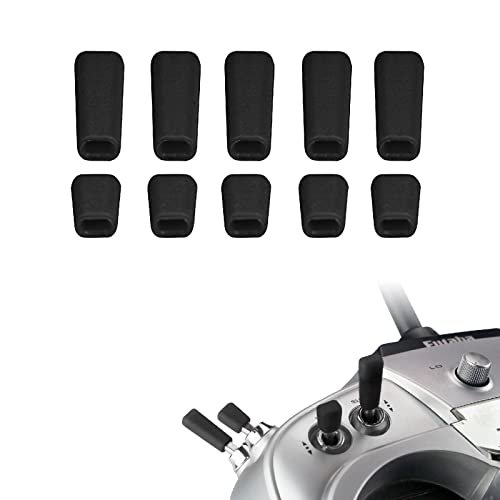 JR RC Radio Transmitter Non Slip Toggle Switch Covers 10 PCS Compatible with Radiomaster TX16S FrSky Taranis X9D QX7 Flysky Spektrum Futaba