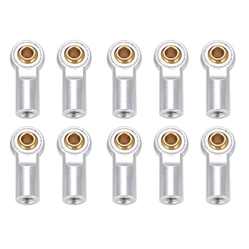 RC Plane Tail Holder Aluminum M3 RC Link Rod Ends 10pcs Silver Upgrade Kit for Enhanced Durability and Performance