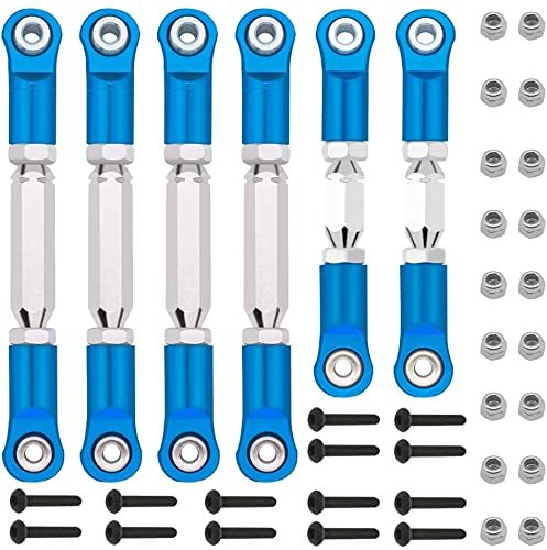 AIYIHOBBY Aluminum Adjustable Tie Rods Turnbuckles Toe Links Set for Arrma RC Trucks 4X4 Senton Granite 550 Replace AR330446 AR330515 Blue