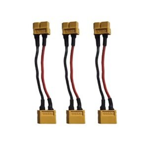 Barbie RC Helicopter XT60 Series Connector 3 Pack with 14AWG Silicone Cord for Battery Extension