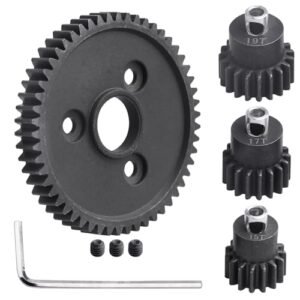 FriHobby Metal Steel 54T 32P Spur Gear with 15T 17T 19T Pinions Gear Sets for RC 990 R Traxxas Slash Rustler Stampede E REVO Summit ST Rally Raptor R T Maxx 2WD VXL