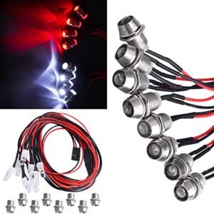 GoHobby RC Car Lights 8LEDs Headlights Taillight Kit for On Road RC Car Kit Traxxas Arrma HSP Tamiya Redcat RC4WD Axial SCX10