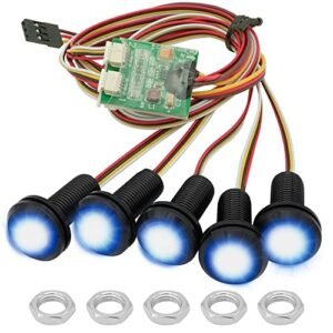 GLOBACT RC Light Kit with 10 Modes for 1/10 Slash 2WD/4×4 RC Truck
