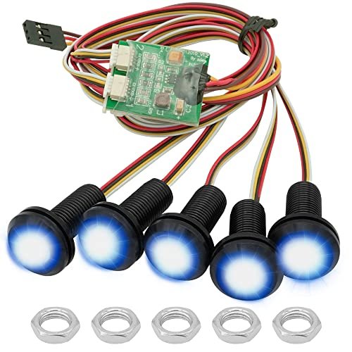 GLOBACT RC Light Kit with 10 Modes for 1/10 Slash 2WD/4×4 RC Truck