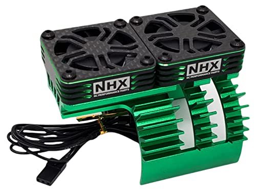 NHX 1 5 RC Motorcycle Aluminum Twin Cyclone High Velocity Cooling Fans with Cover Motor Heatsink 40x40mm 16000 RPM