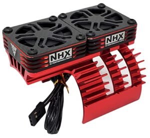 NHX RC 15 Twin Cyclone Aluminum HV Cooling Fans with Cover for Core RC Motor 55 57mm Diameter