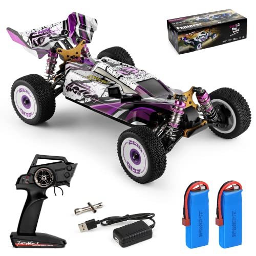 WLtoys 124019 1/12 Scale 4WD High Speed RC Racing Buggy with Aluminum Alloy Chassis and 2 Batteries