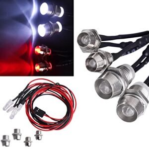 Hobbyfire RC Helicopter Light Kit 4 LEDs Headlights Taillights for Enhanced Night Flying