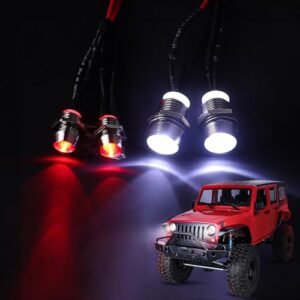 CrazyHobby 4Leds LED Light Headlights Taillight Kit for Tamiya RC Stadium Truck and Other RC Models