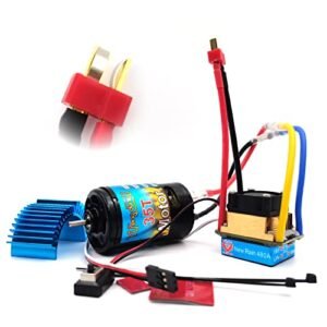 Yifengdongli T Plus 480A 35T Waterproof Brushed ESC Speed Controller for Tamiya RC Truck Malaysia 1/10 RC Crawler SCX10 D91 Traxxas