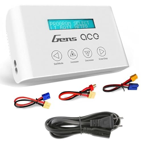 Gens ace IMARS III Pro Balance Charger 100W 10A Lipo Battery Charger for LiPo/Li-ion/Life/LiHv Battery (1-6S), NiMH Charging (3-18S), RC Hobby Smart RC Battery Charger LCD Display
