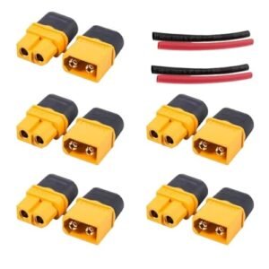 LINSYRC 5 Pairs Amass XT60 XT60H Bullet Plug Male Female Connector Adapter with Sheath Housing for KTM RC 200 Battery