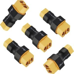 LinsyRC 5 Pack XT30 Male to XT60 Female Connector Adapter for GTA 5 Car to RC Merge Drone FPV Battery Charger ESC