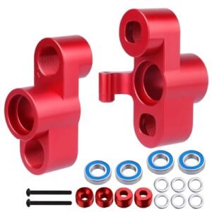 ARRMA Kraton 8S BLX 1/5 Scale RC Body Shells Aluminum Front Knuckles Steering Blocks with Bearings Upgrade Set Red