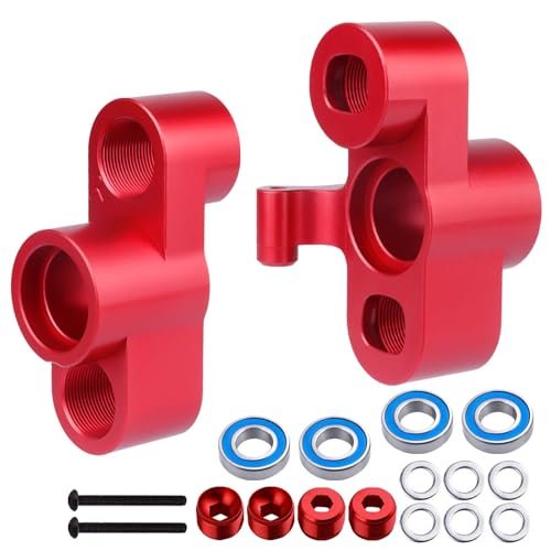 ARRMA Kraton 8S BLX 1/5 Scale RC Body Shells Aluminum Front Knuckles Steering Blocks with Bearings Upgrade Set Red