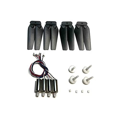 ZHIPAIJI GP76 RC Engine Replacement Kit for E88 Teng1 E88 PRO Quadcopter Includes Motor Arm Propeller Blade Guard Gears