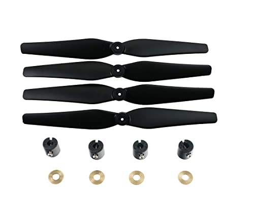 TFL Warrior RC Boat Propeller Blades Set of 4 Black Propellers and Holders for Promark VR Virtual Reality P70 Drones