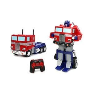 Jada Toys Transformers Optimus Prime Converting RC Vehicle Optimus RC Truck with Lights Sounds and Remote Control 13 Inches Long