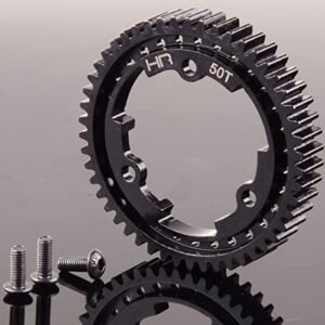 Hot Racing 45 Steel 50T 1 Mod Hardened Steel Spur Gear Compatible with 1 2 RC Plane Models Traxxas E Revo 2.0 VXL X Maxx XO 1