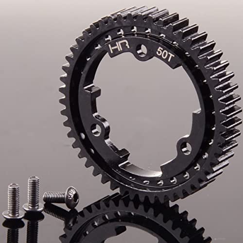 Hot Racing 45 Steel 50T 1 Mod Hardened Steel Spur Gear Compatible with 1 2 RC Plane Models Traxxas E Revo 2.0 VXL X Maxx XO 1