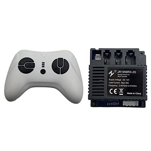 FULIHUA JR1958RX 2S 2.4G Remote Control and Receiver for 12V Kids Ride On Toys Replacement Parts