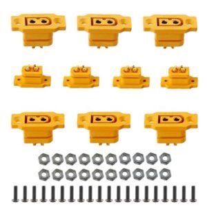 Amass 10 PCS XT60E F Mountable Female Plug Connector with Screws for National RC Drone Aircraft FPV Racing Drone
