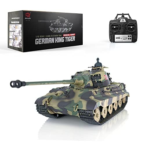TOUCAN RC HOBBY 2.4G Henglong 1 16 Scale 7.0 Plastic German King Tiger RTR RC Tank Model 3888A King RC Hobby