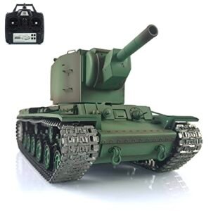 TOUCAN RC HOBBY Henglong 1 16 Soviet KV 2 RTR RC Tank with Airsoft RC Helicopter Compatibility 7 0 Infrared Combat System