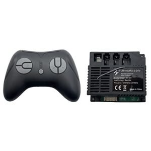 JR1930RX 2 24V 2.4G Black Remote Control and Receiver for Kids Ride On Toys 24V Control Box Motherboard Accessories Ride RC Tires Replacement Parts