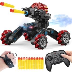 BattleBots RC Tank Treads DIY Remote Control Car with Gesture Sensing and Soft Bullets for Boys Ages 8 12