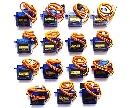 WST Tower P SG90 9G Micro Servo Motor 180° Mini Servo for Jet Propelled RC Boat Airplane Car Helicopter Robot Controls Arm Hand Walking 15 PCS