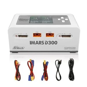 Gens Ace IMARS D300 G Tech Series RC Lipo Dual Battery Charger 16A AC 300W DC 700W Smart Charger White