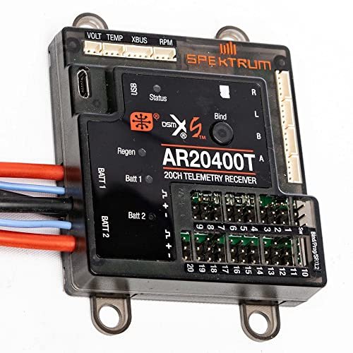 Spektrum AR20400T 20 Channel PowerSafe Telemetry Receiver for RC Fuel 20 Nitro Models SPMAR20400T