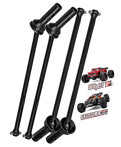 Futura RC Turbine Jet Upgrade Drive Shaft CVD Full Metal Steel for 1/5 Arrma Outcast 8S BLX and KRATON 8S BLX 4PCS Set