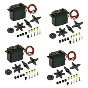V TELESKY 4Pcs MG995 Micro Servo Motor for RC Boat Deep V Hull Plans Smart Car Robot DIY Projects