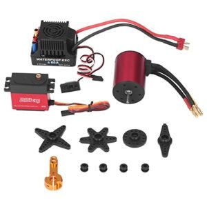 RC Car Brushless Motor Kit with Nitro RC Fuel Line Routing S3650 4300KV Motor 60A ESC 25KG Servo for 1/8 1/10 Scale Models