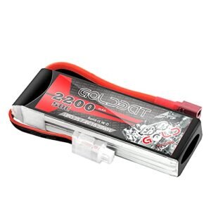 GOLDBAT 2200mAh 2S Lipo Battery 7.4V 50C Softcase with T Connector Ideal for RC Swamp Boat Plans and Other RC Models