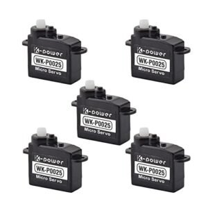 5Pcs P0025 2.5g Micro Servo Motors Kit for KTM RC 200 Fuel Consumption Projects Analog High Speed Mini Servo