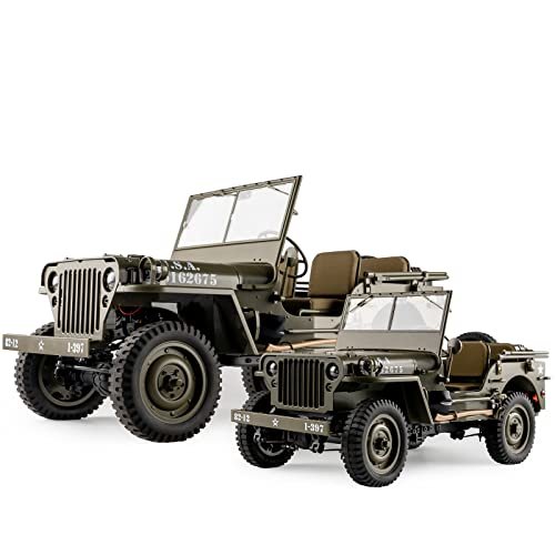 RocHobby 1/6 Scale 1941 MB Scaler RC Truck Build My Own RC Truck Kit with 550 Brushed Motor and LED Lights