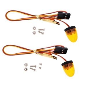 WONFAST 2PACK Circular Ultra Bright LED Police Flash Light Rotating Alarming Strobe Lamp 5Modes for RC Car Trophy Truck 1/8 1/10 1/14 Scale Models