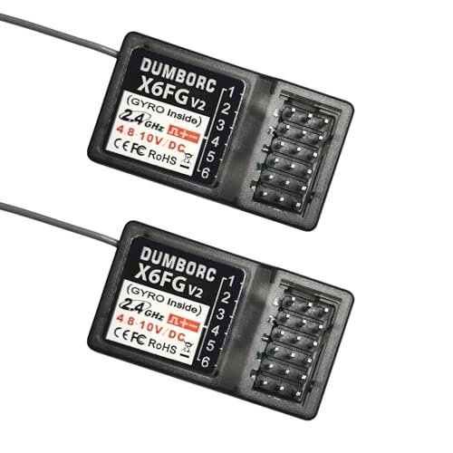 ATA HOBBY DUMBORC X6FG 6 Channels 2.4GHz RC Receiver with Built in Gyro for RC Boat Hobby Enthusiasts