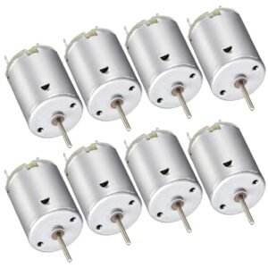 DaFuRui 8Pack DC Motor 3V 12V 280 Micro Motor Round Shaft Electric Motor for RC Airplane Electric Motor Sizing DIY Boat Toys Model Hobby