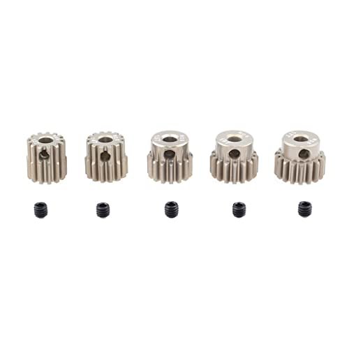 KingVal RC Car Fuel Filter 5PCS M0.6 13T 14T 15T 16T 17T 3.175mm Aluminium Pinion Motor Gear Set