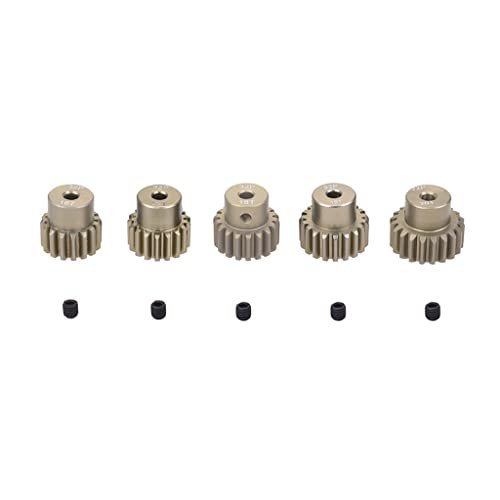 KingVal 5PCS 32DP 3.175mm 16T to 20T Aluminium Pinion Motor Gear Set for Pinto RC Body and 1/10 RC Cars