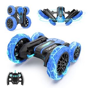 BEZGAR TD202 AYK RC Cars Double Sided Remote Control Stunt Car with 360 Flip Spinning and Bright Lights